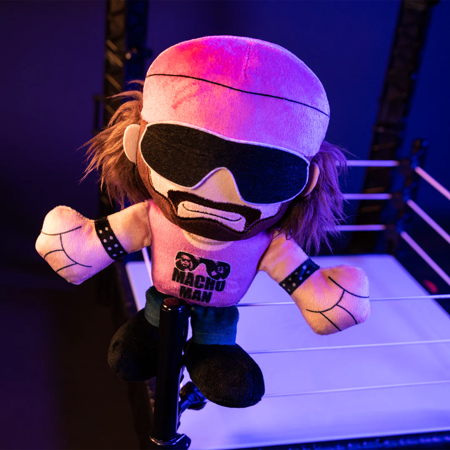 Bleacher Creatures WWE Macho Man Randy Savage 8" Kuricha Sitting Plush- Soft Chibi Inspired Toy